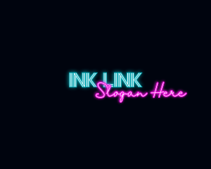 Neon Decoration Wordmark logo design