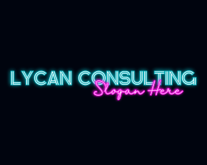 Neon Decoration Wordmark logo design