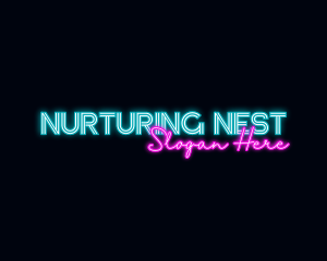 Neon Decoration Wordmark logo design