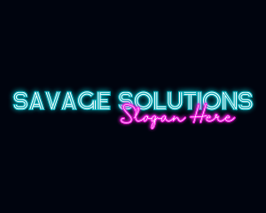 Neon Decoration Wordmark logo design