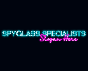 Neon Decoration Wordmark logo design