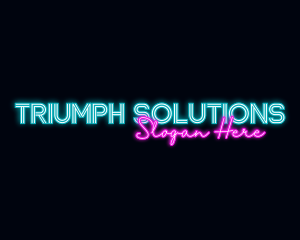 Neon Decoration Wordmark logo design