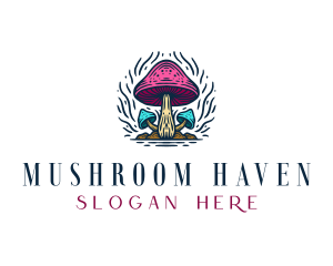 Mushroom Plan Garden logo design