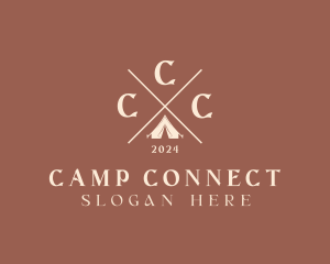 Travel Camping Tent  logo design