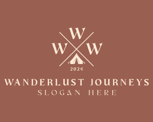 Travel Camping Tent  logo design