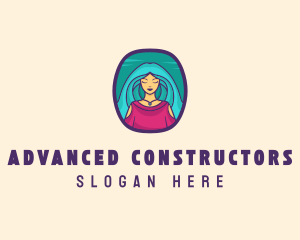 Cartoon Woman Avatar logo design