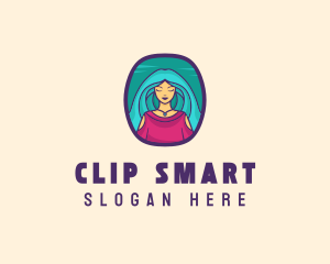 Cartoon Woman Avatar logo design