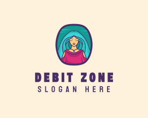 Cartoon Woman Avatar logo design