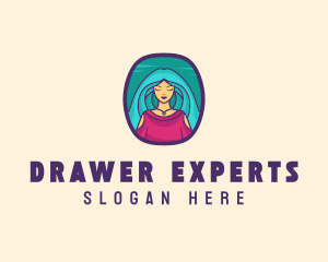 Cartoon Woman Avatar logo design