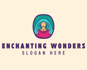 Cartoon Woman Avatar logo design