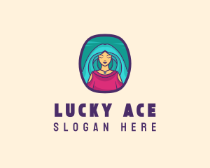 Cartoon Woman Avatar logo design