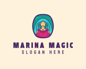 Cartoon Woman Avatar logo design