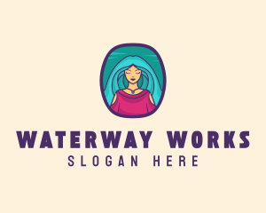 Cartoon Woman Avatar logo design