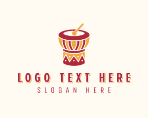 African Djembe Drum Logo