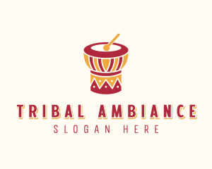 African Djembe Drum logo design