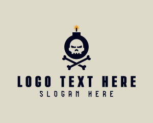 Bomb Skull Crossbones logo