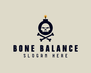 Bomb Skull Crossbones logo