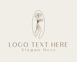 Natural Flower Hand logo