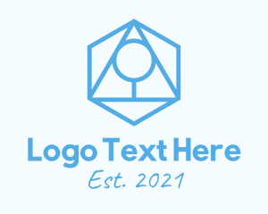 Blue Geometric Tree logo