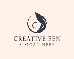 Feather Pen Author logo design