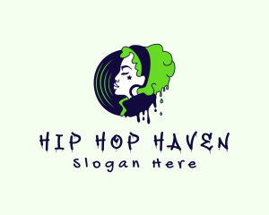 Woman Hip Hop Artist logo design