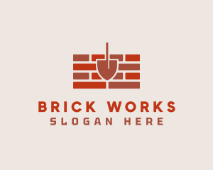 Shovel Brick Renovation logo design