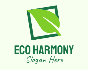 Green Eco Leaf logo design