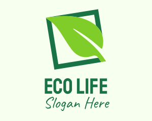 Green Eco Leaf logo design