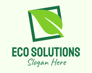 Green Eco Leaf logo design