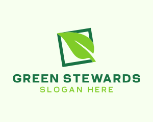 Green Eco Leaf logo design