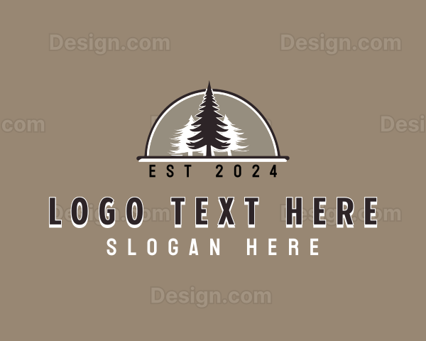 Pine Tree Landscaping Garden Logo