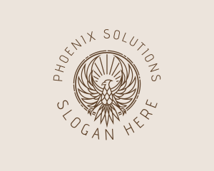 Phoenix Hipster Bird logo design