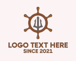 Trident Ship Wheel  logo