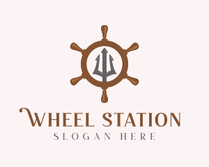 Trident Ship Wheel  logo