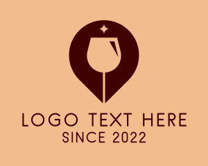 Wine Glass GPS Pin logo