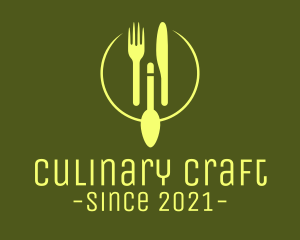 Green Minimalistic Utensils logo