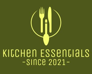 Green Minimalistic Utensils logo