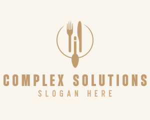 Green Minimalistic Utensils logo design