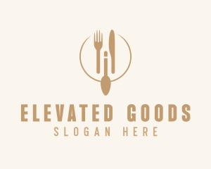 Green Minimalistic Utensils logo design