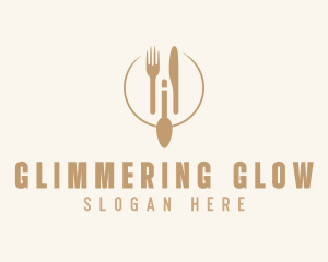 Green Minimalistic Utensils logo design