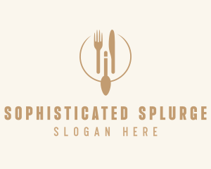 Green Minimalistic Utensils logo design