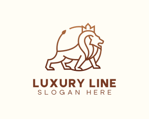 Regal Lion Crown logo design