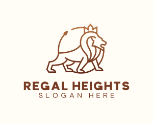 Regal Lion Crown logo design