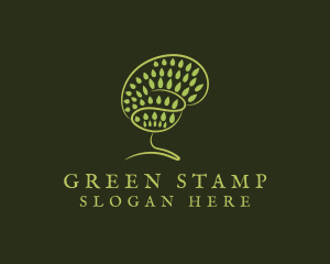 Green Brain Tree logo design