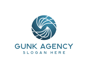 Swirl Waves Agency logo design