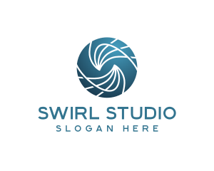 Swirl Waves Agency logo design