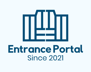 Linear Doorway Structure logo design