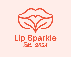 Natural Leaf Lips logo design