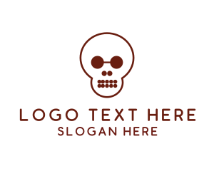 Bone Shape Skull Logo