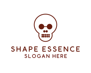Bone Shape Skull logo